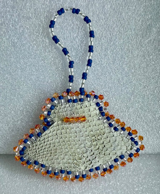 ulu ornament furred iceseal and salmon leather decoration