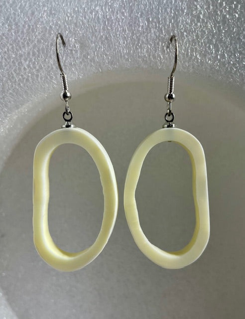 natural sea horse hoop Earrings