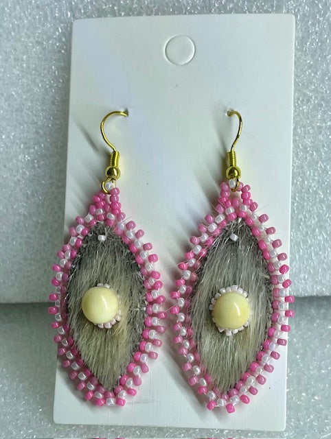 marquise furred iceseal earrings