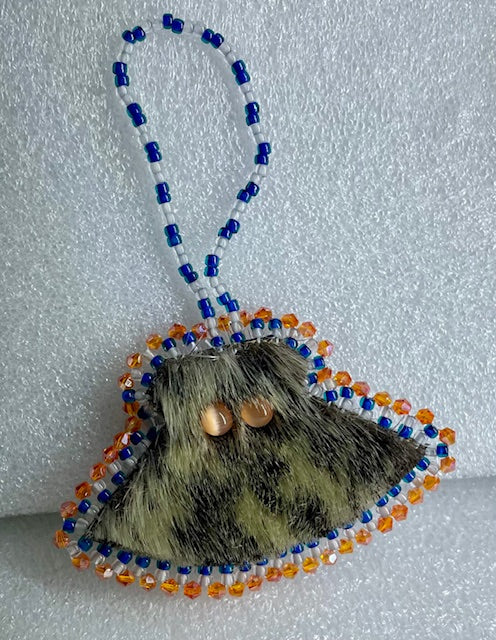 ulu ornament furred iceseal and salmon leather decoration