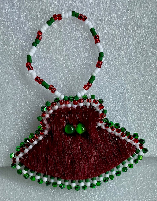 ulu ornament furred iceseal and salmon leather decoration