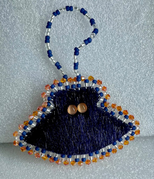 ulu ornament furred iceseal and salmon leather decoration