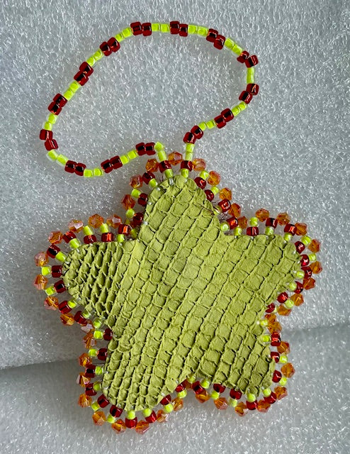 star ornament furred iceseal and salmon leather decoration